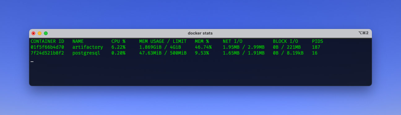 Running Artifactory 7 and Postgres using Docker Compose V2